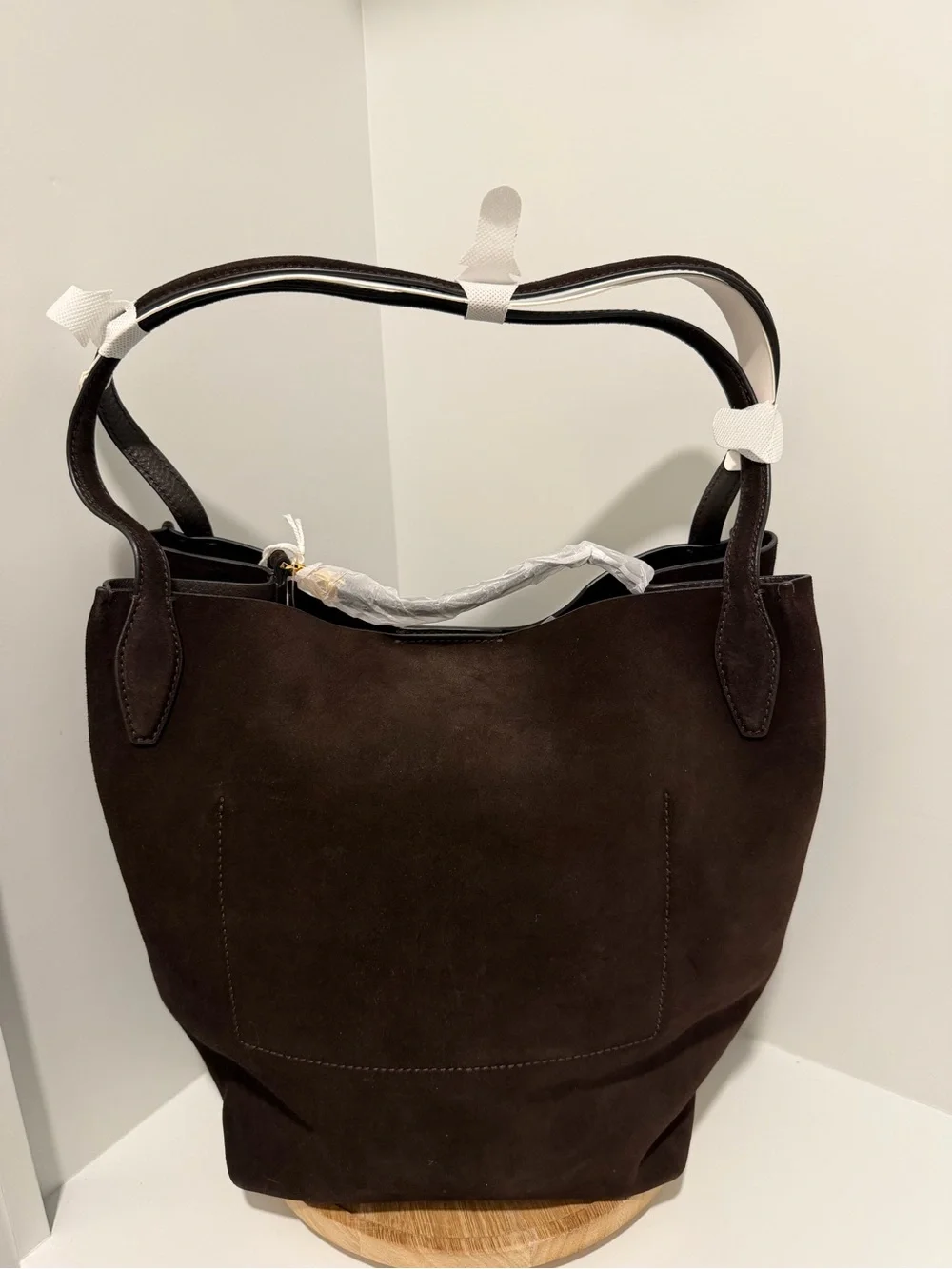 NEW Madewell Suede Shopper tote in Dark Carob NR388 $198 - Picture 7 of 8